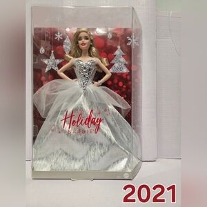 Barbie Holiday Doll in Silver and White Gown